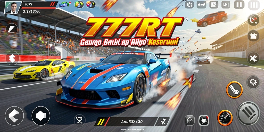 Gameplay Racing yang seru dan mendebarkan di 777RT.