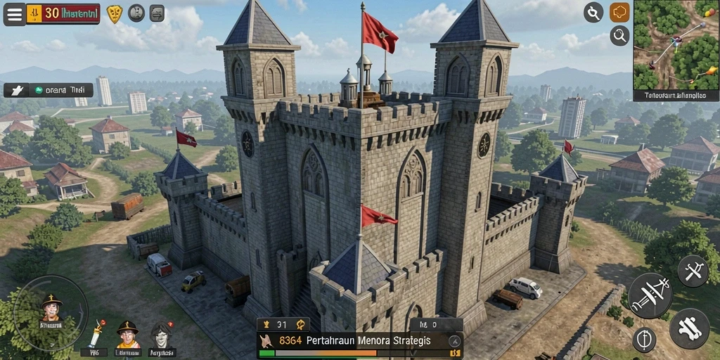Screenshot 8364 menunjukkan menara yang siap menghadapi serangan musuh.
