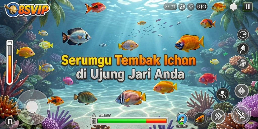 Screenshot menampilkan gameplay seru Tembak Ikan di 8SVIP.
