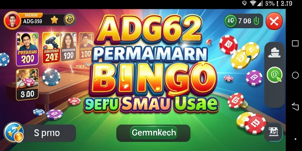 Screenshot gameplay ADG62 yang menampilkan keseruan permainan Bingo.