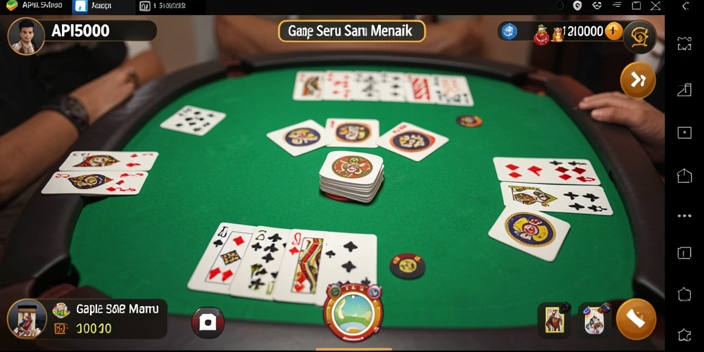 Gameplay Gaple yang seru dan interaktif di API5000.