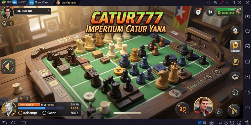 Tampilan gameplay yang seru dan mendebarkan dalam CATUR777.