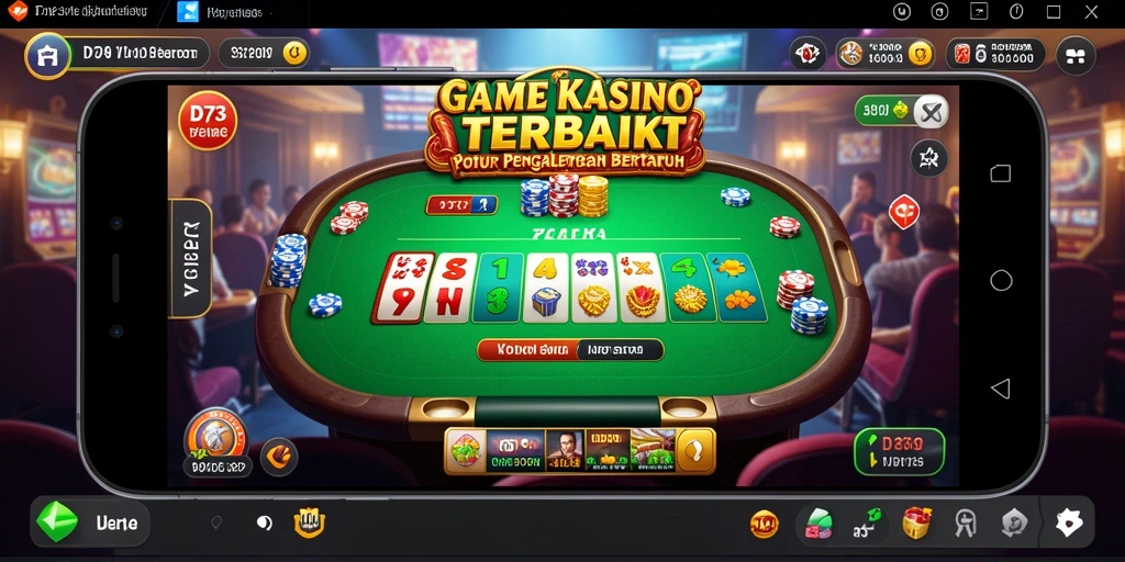 Screenshot gameplay D73 yang menampilkan suasana Kasino yang mendebarkan.
