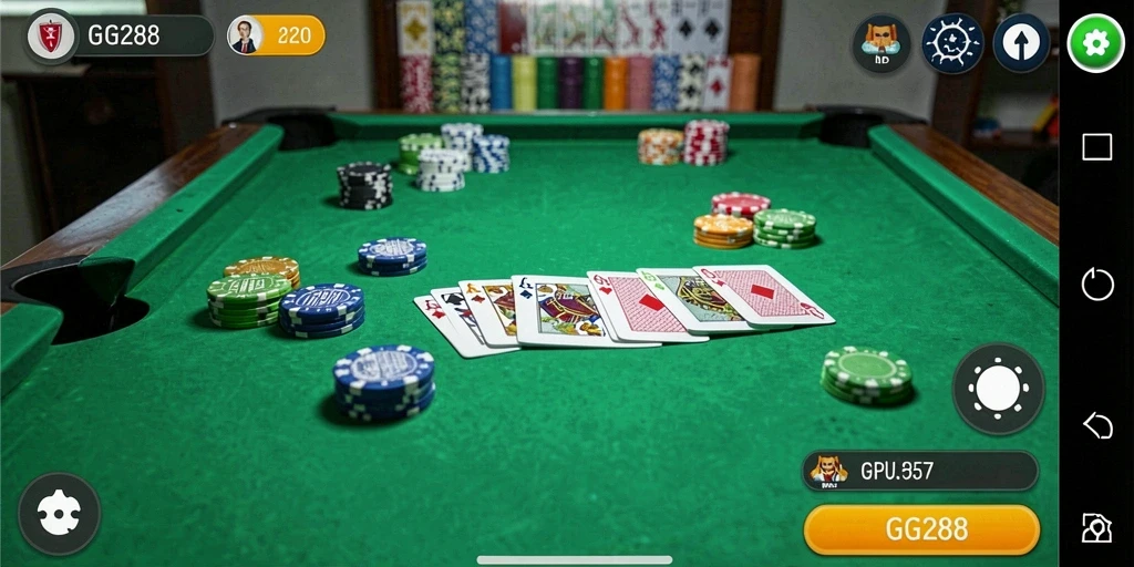 Screenshot gameplay GG288 menampilkan momen seru bermain Gaple.