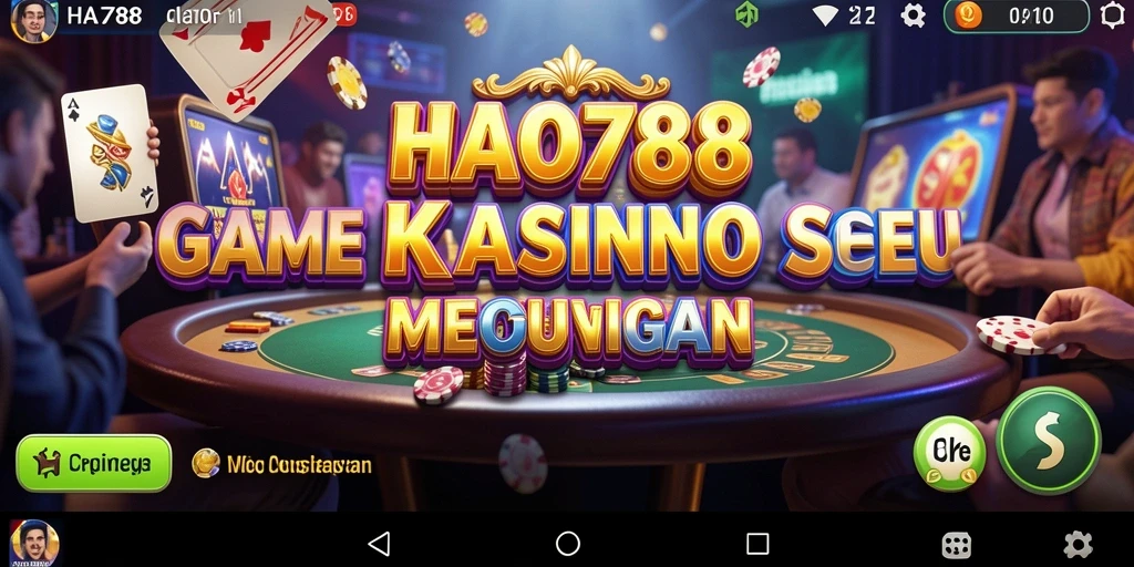 Tampilan utama HAO788 menunjukkan gameplay kasino yang menarik dan seru.