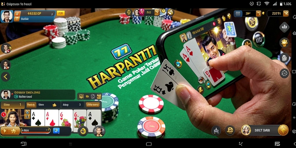 Tampilan gameplay seru di HARAPAN777 dengan aksi Poker yang mendebarkan.
