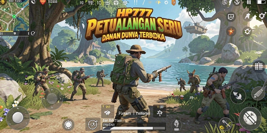 Tampilan screenshot gameplay dari dunia terbuka yang luas dan interaktif.