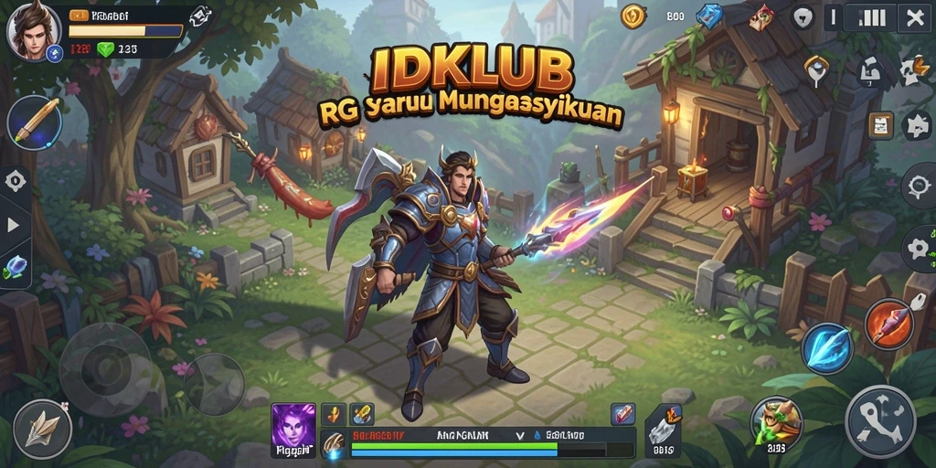 Screenshot gameplay IDKLUB menampilkan karakter dalam aksi bertarung.