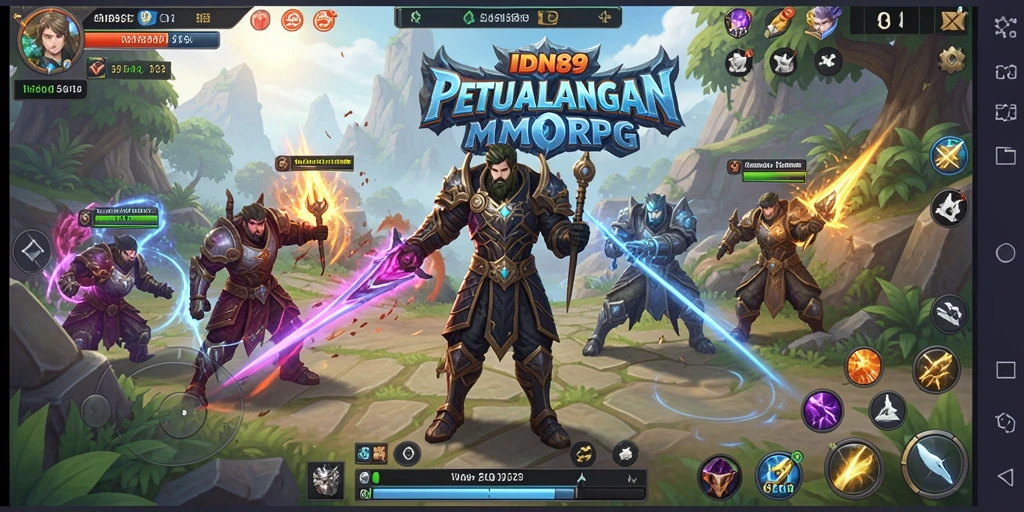 Tampilan gameplay IDN89 yang menampilkan aksi seru dalam dunia MMORPG.