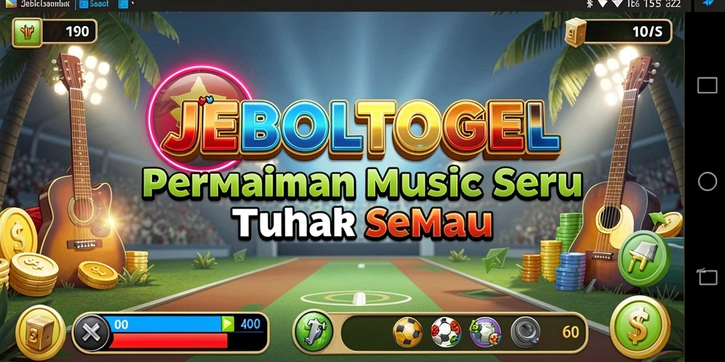 Gameplay seru dalam JEBOLTOGEL, nikmati lagu dan bersaing dengan teman.