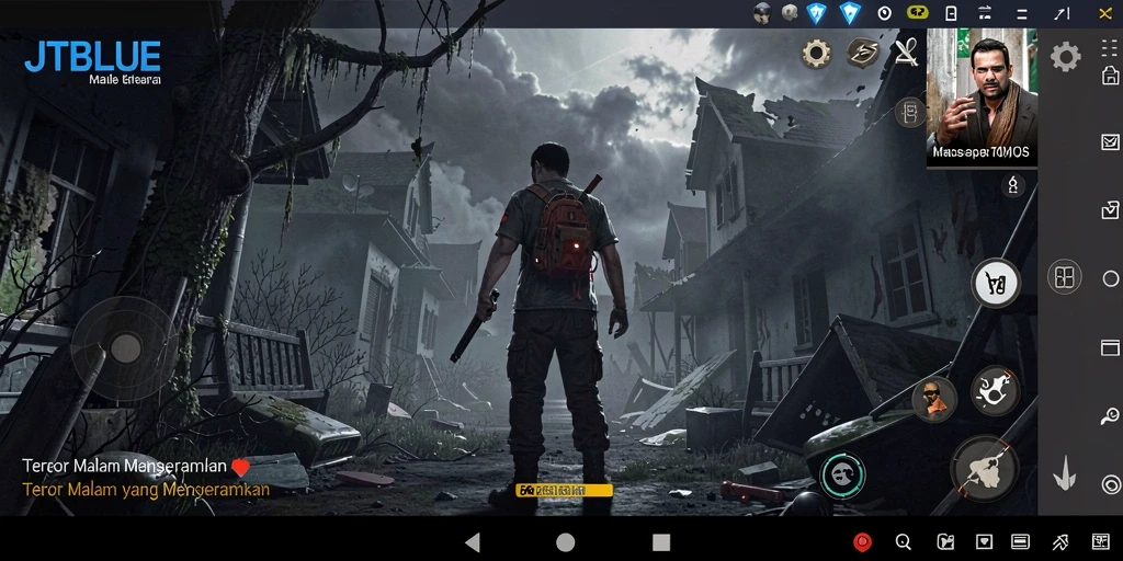 Gameplay JTBLUE yang menyeramkan dan menegangkan.