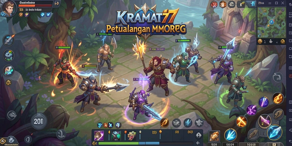 Screenshot gameplay KRAMAT77 menampilkan aksi seru di dunia fantasi.