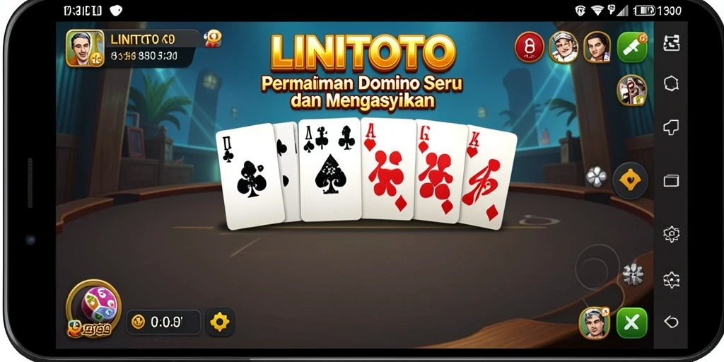 Tampilan gameplay <strong>LINITOTO</strong> yang seru dan menarik dalam permainan Domino.