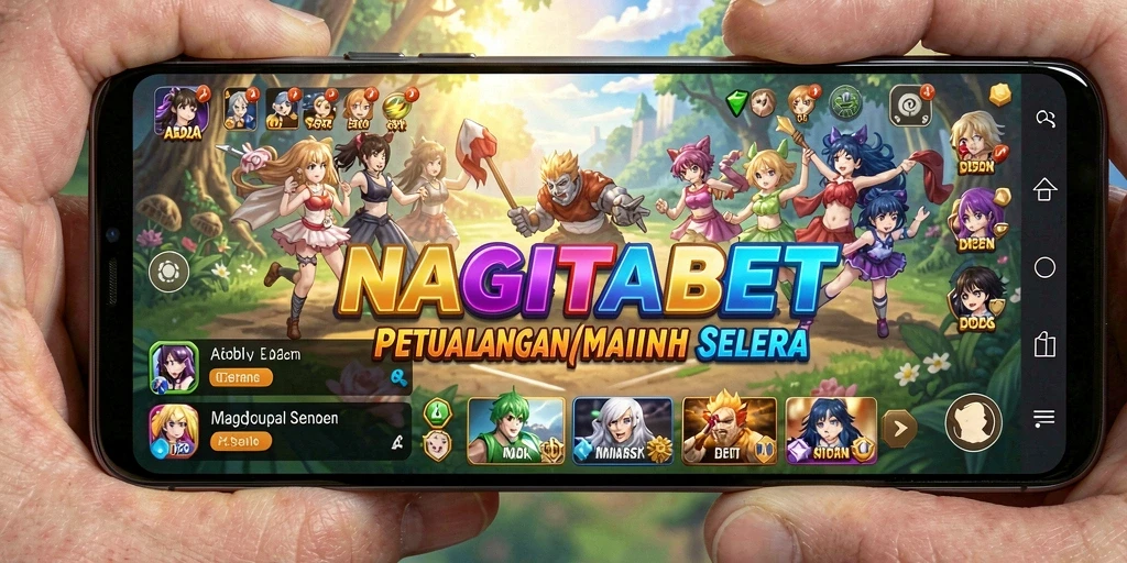 Tampilan gameplay yang penuh warna dari NAGITABET.