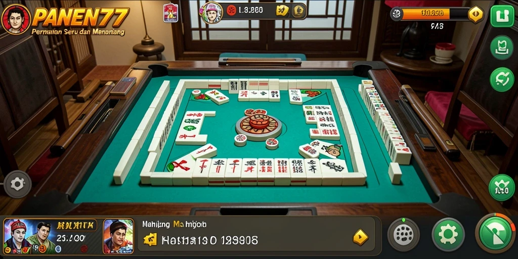 Menampilkan gameplay seru Mahjong di PANEN77.