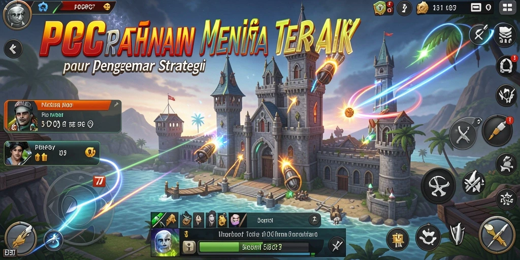 Tampilan screenshot gameplay PCPC7 yang menunjukkan aksi Tower Defense seru.