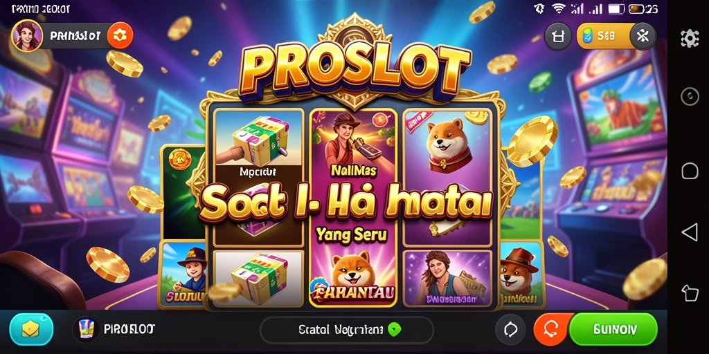 Tampilan menarik dari gameplay PROSLOT dengan berbagai mesin slot yang seru.