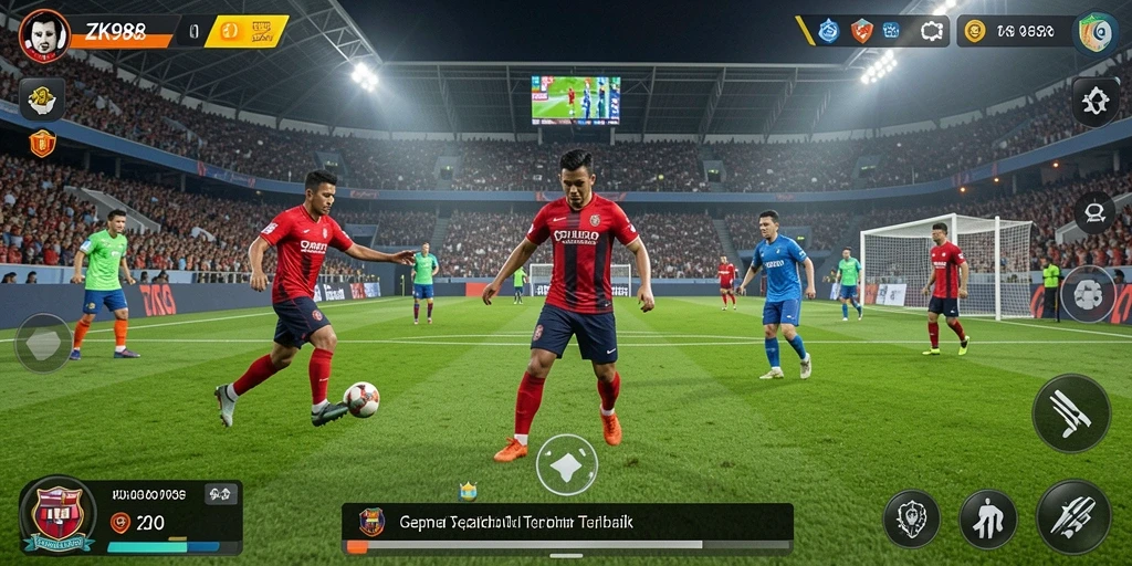 Tangkapan layar <strong>ZK988</strong> menunjukkan momen seru dalam pertandingan sepakbola.
