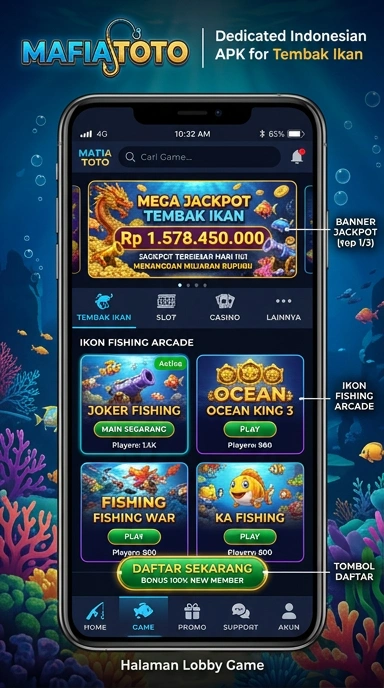 Tampilan aplikasi mafiatoto yang modern dan menarik.